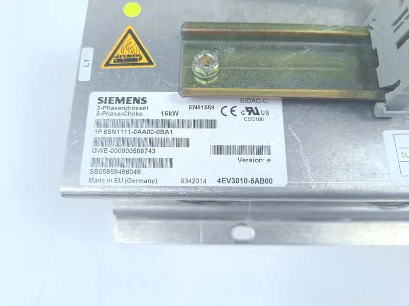 Produktfoto 1 von Siemens 3-Phasendrossel 3-Phase-Choke 6SN1111-0AA00-0BA1 16kw Ver. E TOP ZUSTAND