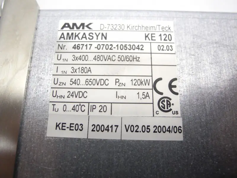 Produktfoto 1 von AMK KE 120 Amkasyn Power Supply 120kW 400V KE120 TOP ZUSTAND & TESTED