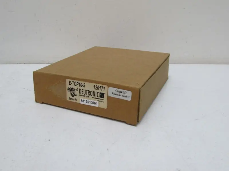 Produktfoto 1 von DEUTRONIC E-TOP 10-05 100-240 VAC 300mA 47-63Hz 5VDC 10W UNUSED OVP