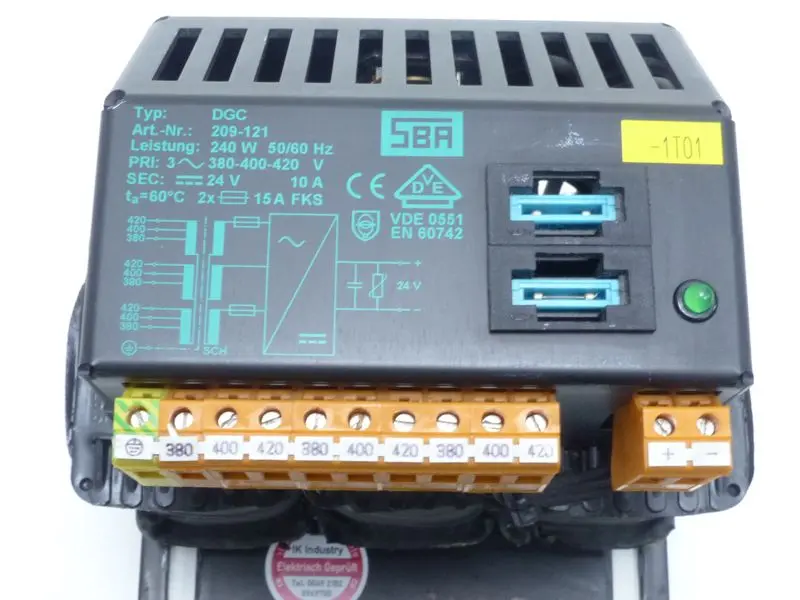 Produktfoto 1 von SBA DGC 209-121Transformator 400-420V 10A Top Zustand