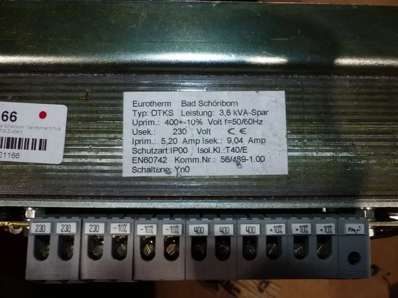 Produktfoto 1 von Eurotherm Bad Schönborn Transformer DTKS 400V 230V 3,6kVA-Spar Top Zustand