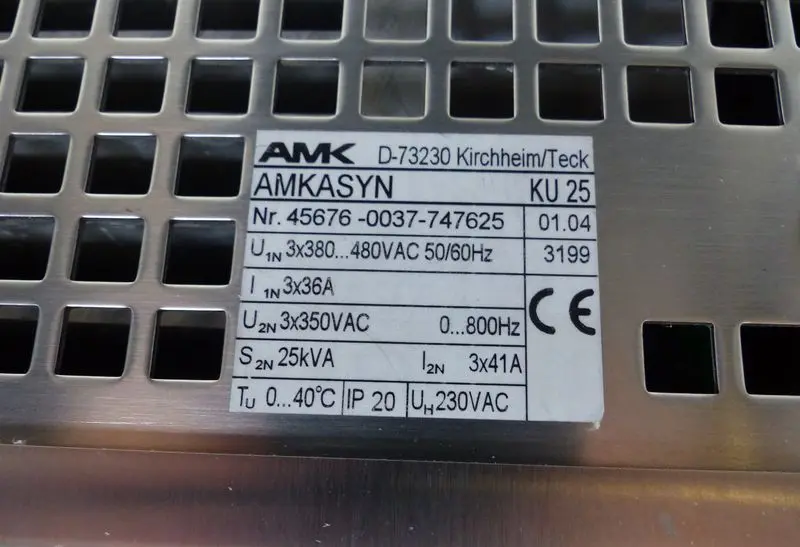 Produktfoto 1 von AMK AMKASYN KU 25 KU25 SINGLE SERVO AXIS DRIVE REFURBISHED OVP