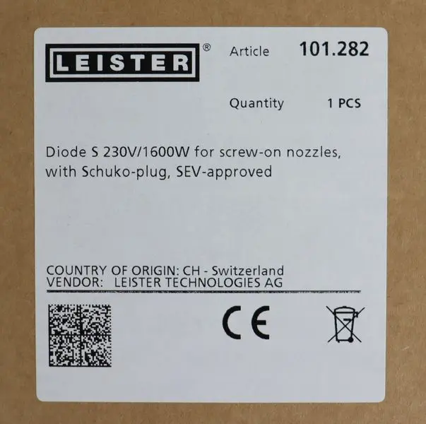 Produktfoto 1 von Leister Diode S 230V/1600W Article 101.282 Heißluft Gebläse Zubehör UNUSED & OVP