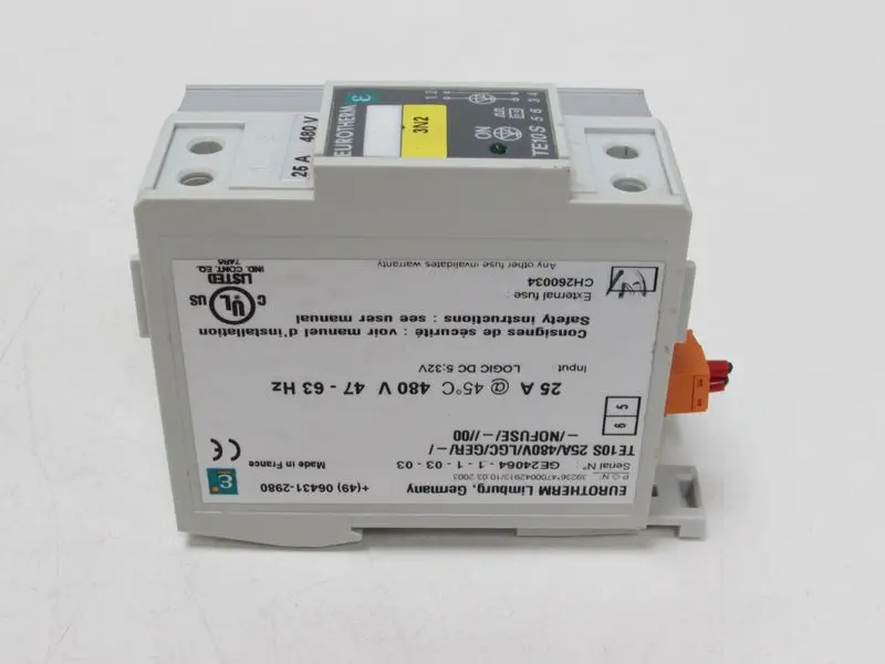 Produktfoto 1 von EUROTHERM TE10S TE10S 25A/480V/LGC/GER/-/-/NOFUSE/-//00 TOP ZUSTAND