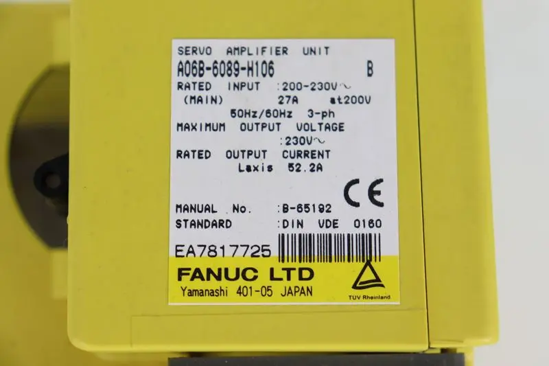 Produktfoto 1 von FANUC A06B-6089-H106 SERVO AMPLIFIER UNIT TOP ZUSTAND