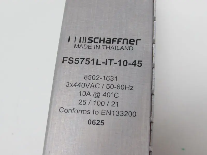 Produktfoto 1 von Schaffner FS 5751L-IT-10-45 8502-1631 3x440V/AC/50-60Hz 10A 40°C UNUSED & OVP