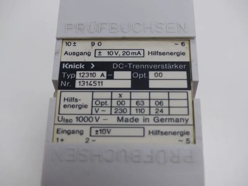 Produktfoto 1 von Knick Typ 12310A DC-Trennverstäker 12310 A