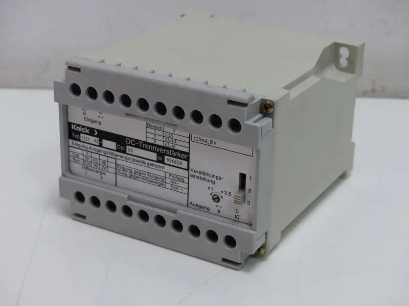 Produktfoto 1 von Knick Typ 7051A1 Eingang, Ausgang, Hilfsenergie getrennt DC-Trennverstäker 7051