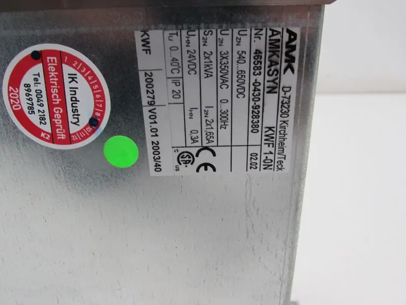 Produktfoto 1 von AMK Amkasyn KWF 1-0N Servo Drive KWF1-0N NEUWERTIG
