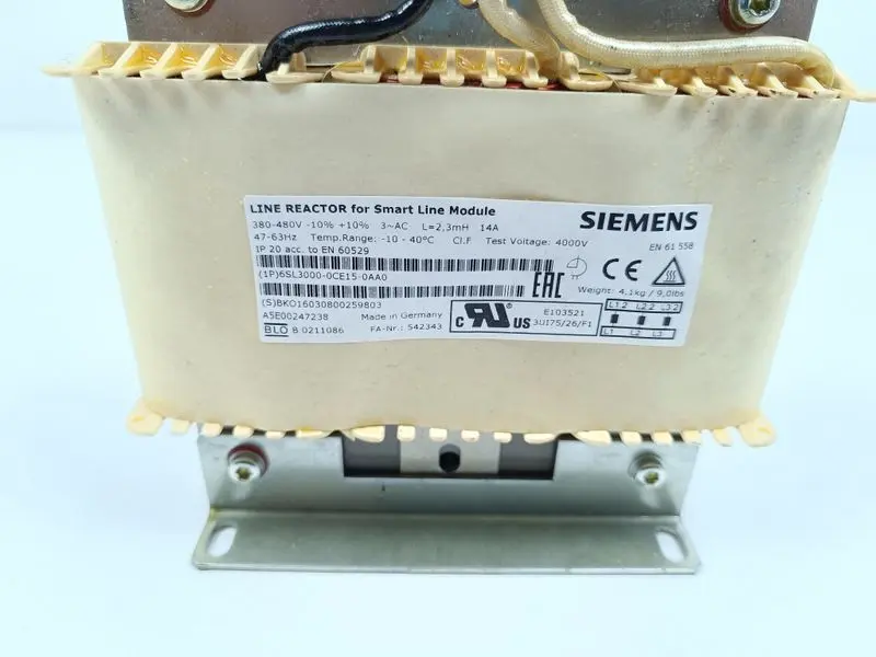 Produktfoto 1 von Siemens Sinamics 6SL3000-0CE15-0AA0 Commutation Reactor 5kW Smart Line Module