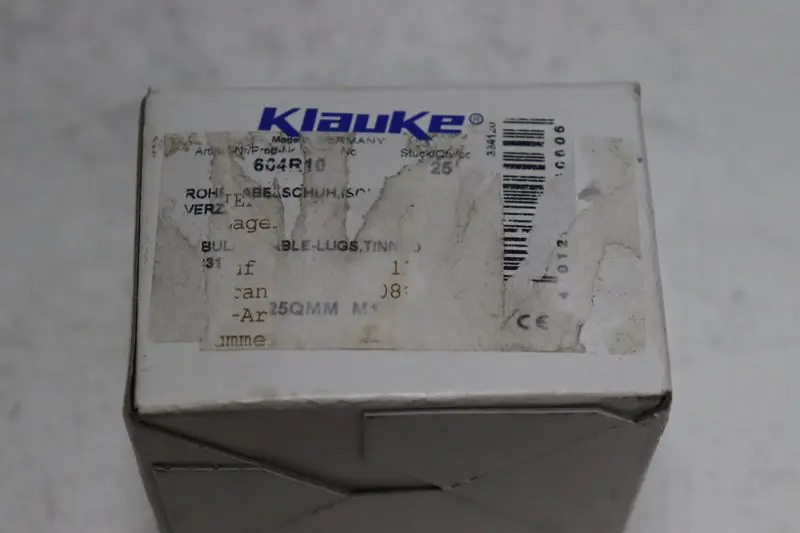 Produktfoto 1 von Klauke 604R10 Rohrkabelschuh 180Grad M10 25 mm² 25 pcs UNUSED & OVP
