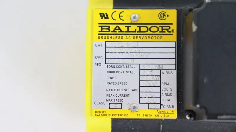 Baldor AC Brushless Servomotor W012/1624 D221 351 00 S2P137W006G1 TOP ZUSTAND