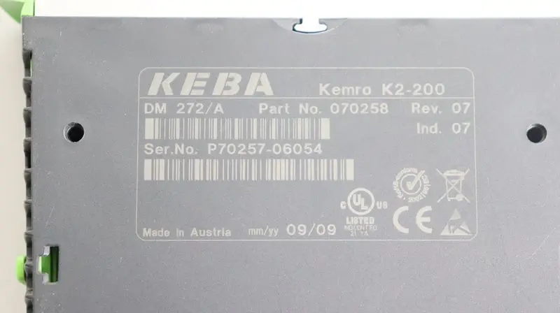 Produktfoto 1 von KEBA KEMRO K2-200 DM 272/A Part No.070258 Rev.07 NEUWERTIG