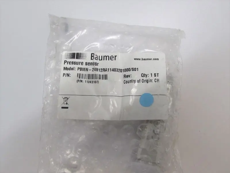 Produktfoto 1 von Baumer Pressure Sensor PBMN-24B12RA11403201000/S01 PBMN 24B12RA11 UNUSED OVP