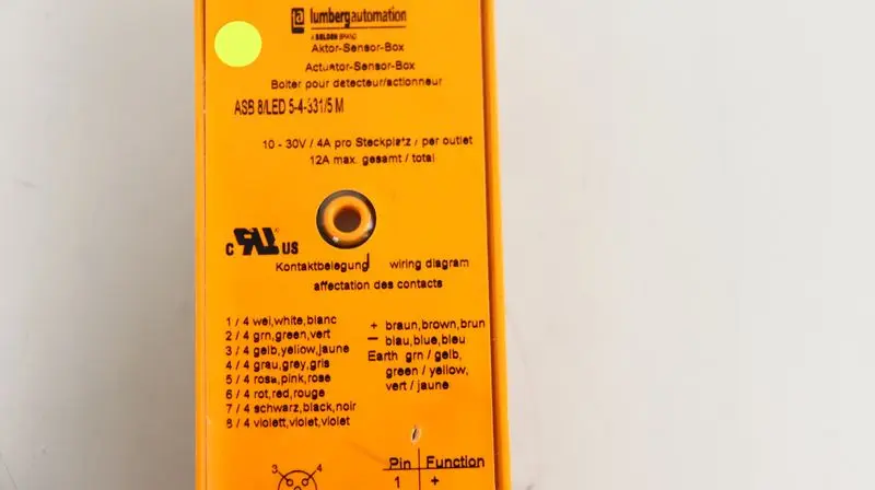 Produktfoto 1 von Lumberg ASB 8/LED 5-4-331/5M ASB Sensor-Box 4 Anschlüsse TOP ZUSTAND