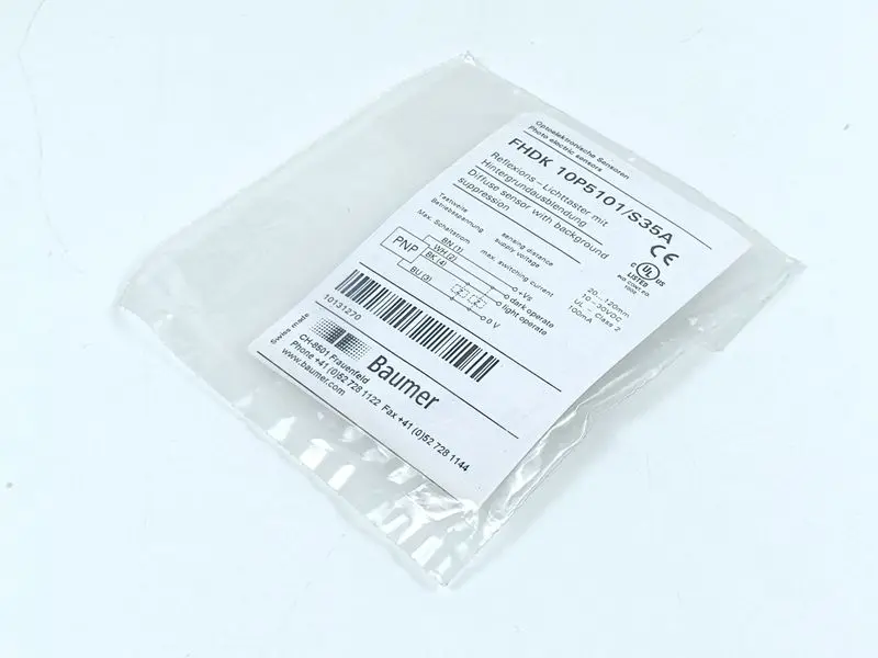 Produktfoto 1 von BAUMER FHDK 10P5101/S35A Reflektions Lichttaster FHDK 10P5101 /S35A UNUSED & OVP