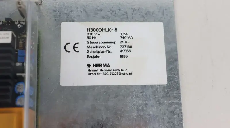 Produktfoto 1 von HERMA 1A2 Etikettierer H300DHLKr 8 Steuerspannung: 24V TOP ZUSTAND