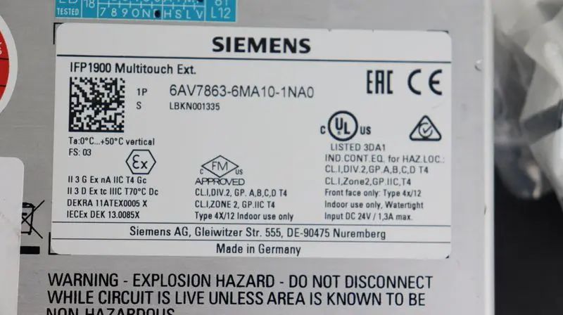 Produktfoto 1 von Siemens IFP1900 MULTITOUCH EXT. 6AV7863-6MA10-1NA0 TESTED & TOP ZUSTAND