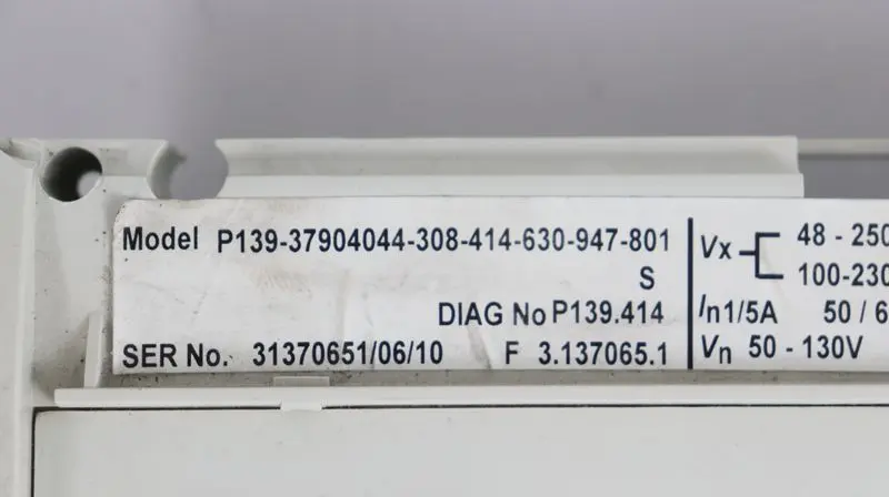 Produktfoto 1 von AREVA ALSTOM MICOM P139 P139-37904044-308-414-630-947-801 Bedienfeld