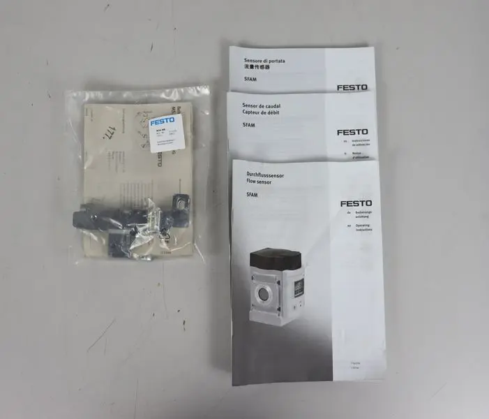 Produktfoto 1 von Festo SFAM-62-3000L-WG12-2SA-M12-5A Durchflusssensor SFAM Flow Sensor NEUWERTIG