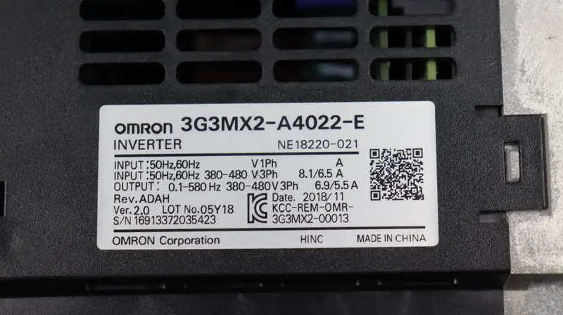 Produktfoto 1 von Omron 3G3MX2-A4022-E 2,2kw 400V INVERTER Rev. ADAH Ver. 2.0 TESTED & NEUWERTIG