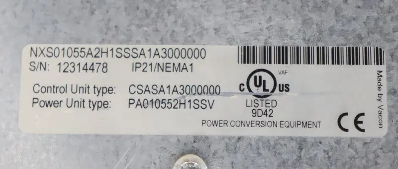 Produktfoto 1 von Vacon Drive NXS01055A2H1SSSA1A3000000 87/105A 400V TESTED & TOP ZUSTAND