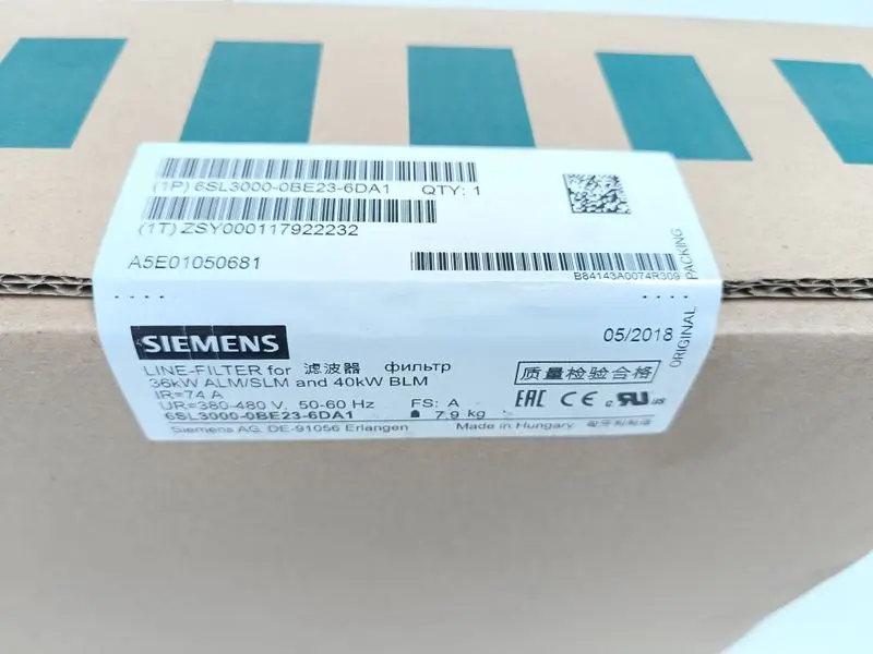 Siemens LINE-FILTER 36kW 6SL3000-0BE23-6DA1 Version A UNUSED & OVP SEALED