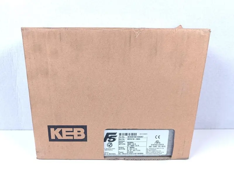 Produktfoto 1 von KEB F5 05F5C1B-3B0A 400V 0,9kVA 0,37kw TESTED & UNUSED & OVP