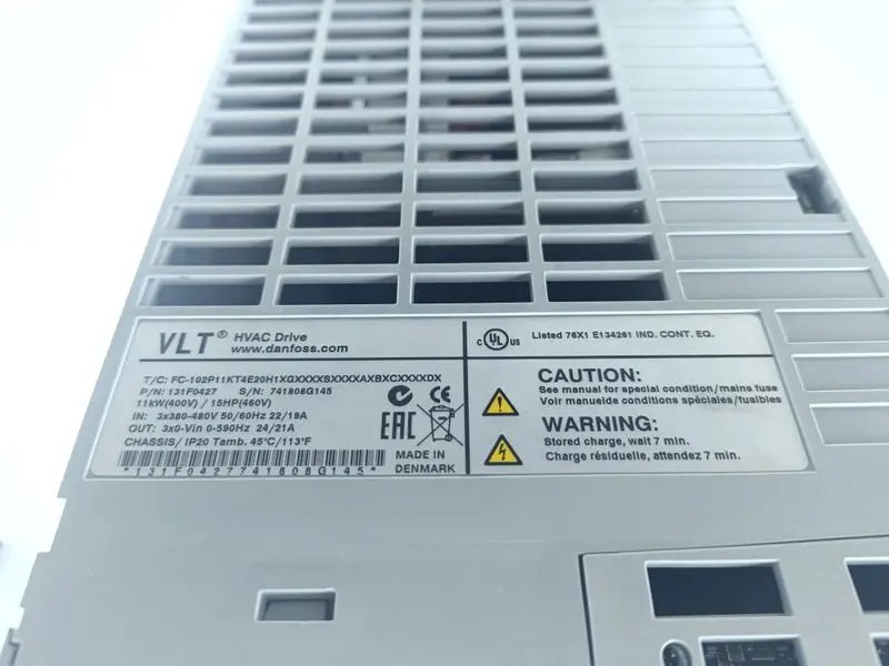 Produktfoto 1 von Danfoss FC-102P11KT4E20H1XGXXXXSXXXXAXBXCXXXXDX 131F0427 11kw 400V TESTED TOP ZUSTAND