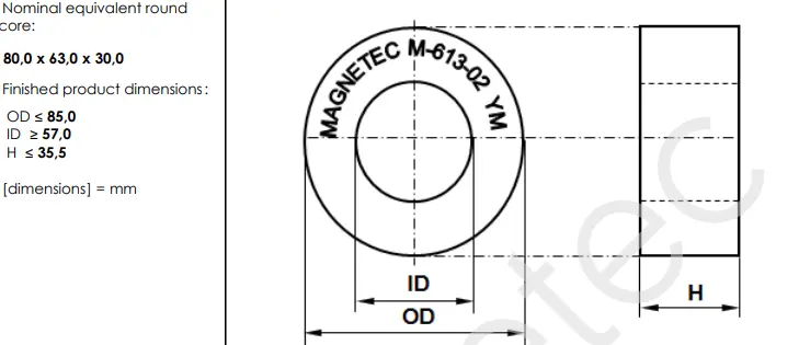 Produktfoto 1 von Magnetkern NaLa M-613