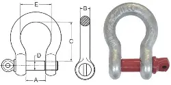 Produktfoto 1 von SHG35 Schäkel hochfest, geschw. Form mit Augbolzen, 2'