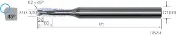 Produktfoto 1 von 2.CMC30.C1Z2.400.1 CrazyMill Cool-C VHM RIP Fase 5,0xd,UNI, IK, Z2, 4,00 MIKRON