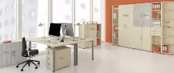 Produktfoto 1 von S-555305-LS PC-Schreibtisch 1800x1000x680-800,Lichtgr/Silb