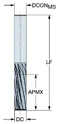 Produktfoto 1 von 2P0510794OAO10A SANDVIK CoroMill® Plura solid carbide square shoulder end mill