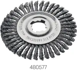 Produktfoto 1 von 473.20X40 Pipelinebürste gezopft, einrhg Stahldraht, 125 × 6 mm, X-LOCK