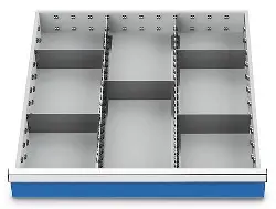 Produktfoto 1 von 135BLH150 Metalleinteilung 7-teilig für R 24-24