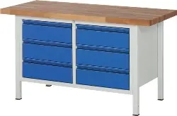 Produktfoto 1 von 03-8473I2-157R4S.11 Werkbank BASIC-8 - 8473I - BF B1500xT700xH840 mm