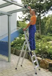 Produktfoto 1 von 40107 Aluminium-Stufen-Stehleiter einseitig begehbar, 7 Stufen
