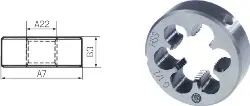 Produktfoto 1 von 104868 Schneideisen HSS EN 24231/B G 3/8 -19 JBO