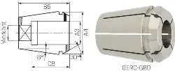 Produktfoto 1 von 13827012000 Spannzange GERC40-GBD Protect ISO15488-A 20,0x16,0mm FAHRION