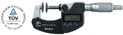 Produktfoto 1 von 323-250-30 Digim.Messschr.m.Teller IP65 0- 25mm,0,001mm,Dat. MITUTOYO