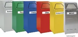Produktfoto 1 von 5401007 / 9900014454 Wertstoffsammler RAL 7035 65 Liter, 970x400x380 mm