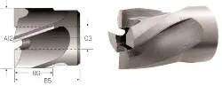 TU1800801 Rückwärtssenker HSS Typ TU 180° 18,00 mm BILZ