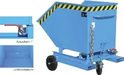 Produktfoto 1 von SKW-ET 400 B Späne-Kastenwagen RAL5012, mit Sieb+Ablasshahn, 400l, -BAUER-