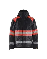 448019779955 HighVis Winterjacke Schwarz/HighVis Rot S