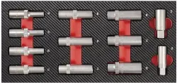 Produktfoto 1 von 5999-431 Steckschlüssel-Einsatz-Einlage 1/2', 6-kt, 12-tlg. -PROJAHN-