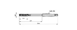 Produktfoto 1 von B41115.0 Hartmetall Reibahle mit Morse- kegel DIN 8094 B H7