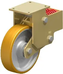 Produktfoto 1 von BSFN-GTH 302K BLICKLE Stahlgeschweißte Schwerlast-Bockrolle mit Stahlfeder