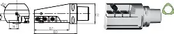 Produktfoto 1 von PS6.AM3.K11.145 Abstechhalter axial rechts ISO26623-1 PSC 63x145 SWISS