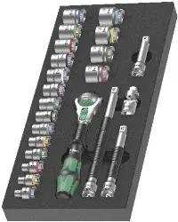 Produktfoto 1 von 05150111001 Steckschlüssel-Satz Einlage 3/8', 23-teilig -Wera-